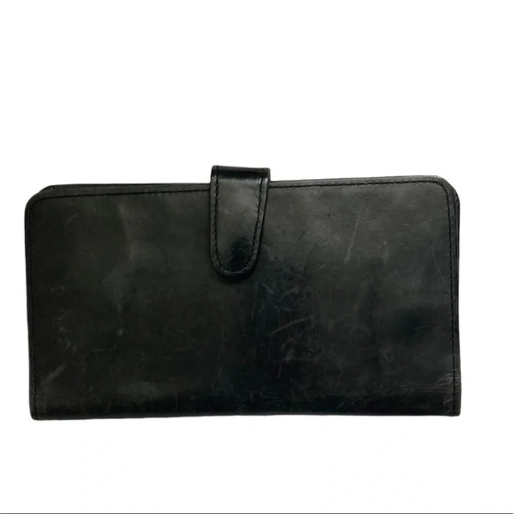 Coach vintage black leather slim wallet - Picture 1 of 11